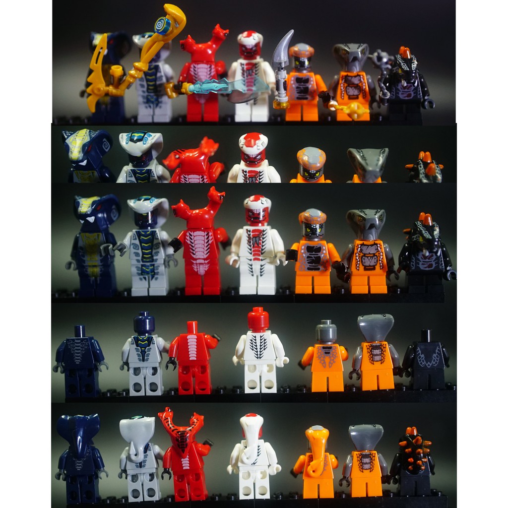 Đồ chơi lắp ráp lego minifigures xếp hình Ninjago trọn bộ 24 nhân vật Ninja ma season phần 5 rắn như hình Lele 31035