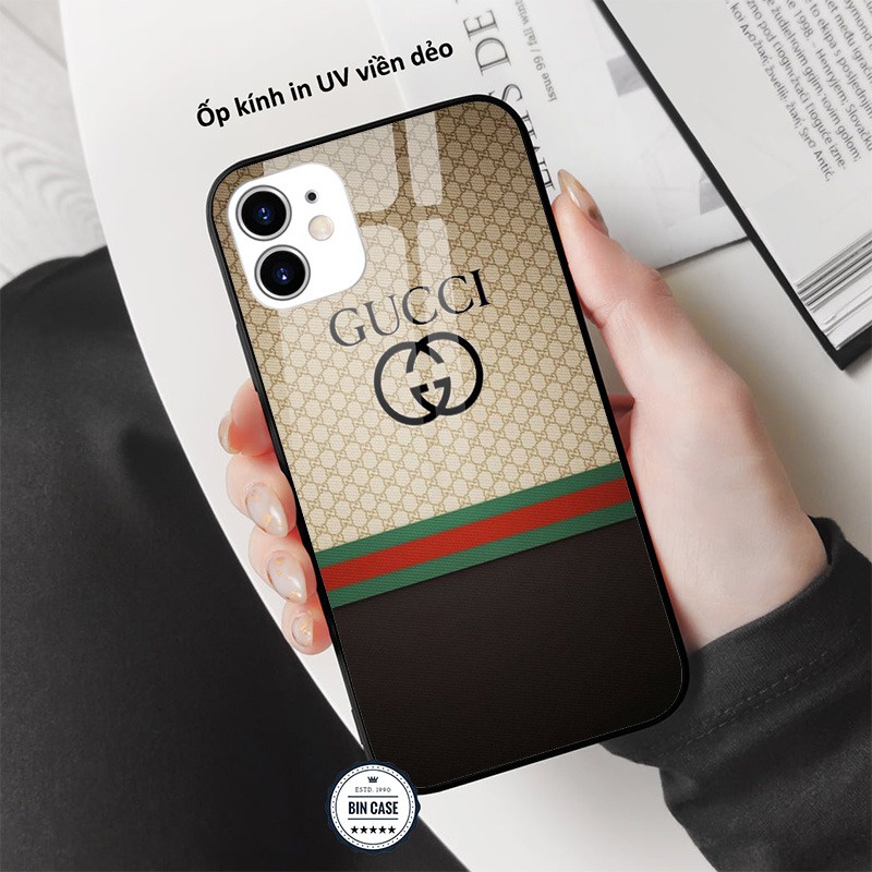 🔥 Ốp lưng hoa văn GUCCI sang trọng 🔥Ốp hàng hiệu cực đẹp iphone 6/6s/7/8 plus/x/xr/xs max/12 pro max/11 promax BRAND0082