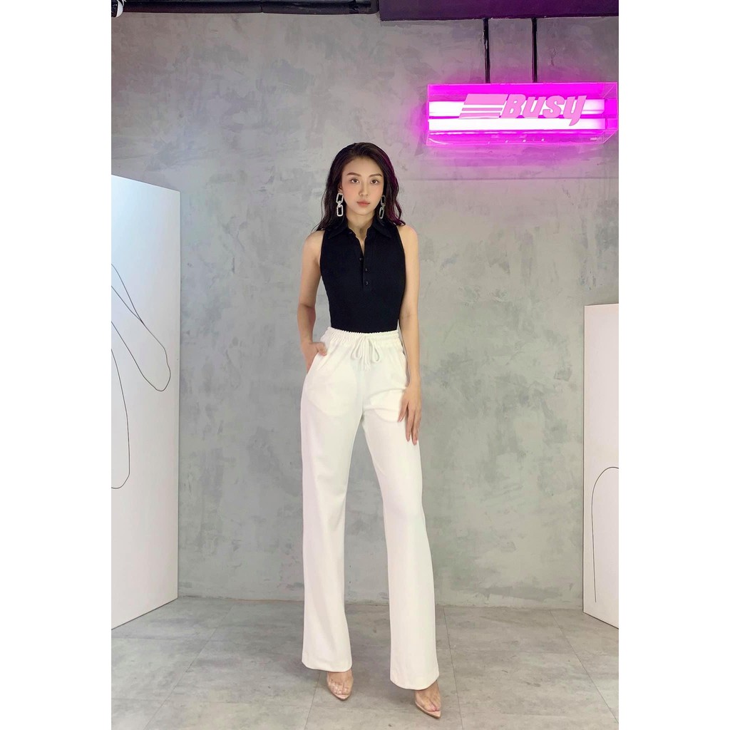 Quần Ống Suông Nữ Busy Thun Thể Thao Cạp Chun Dây Rút QOS | BigBuy360 - bigbuy360.vn