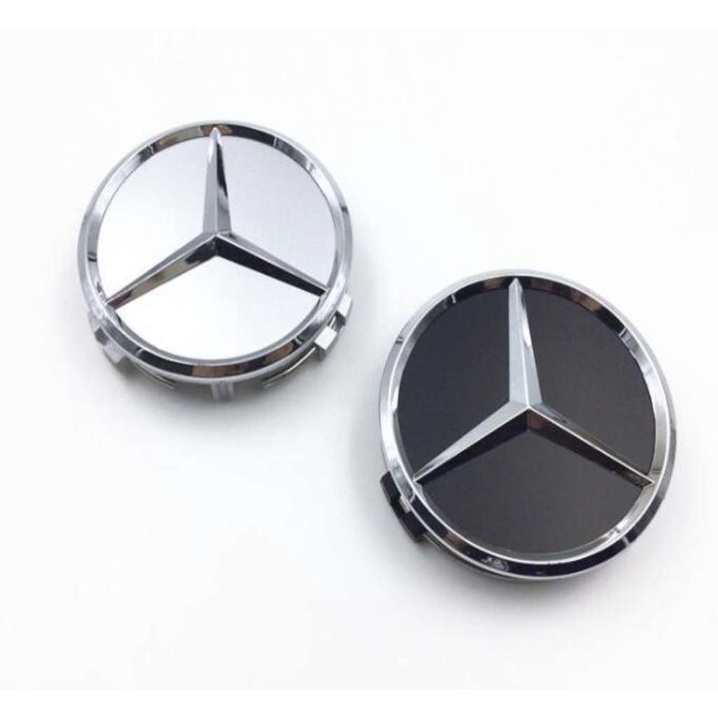 Biểu tượng logo Mercedes Benz chụp mâm, vành, bánh xe ô tô đường kính 75MM/ Mã sản phẩm BENZ75 W204 W205 W213 W212