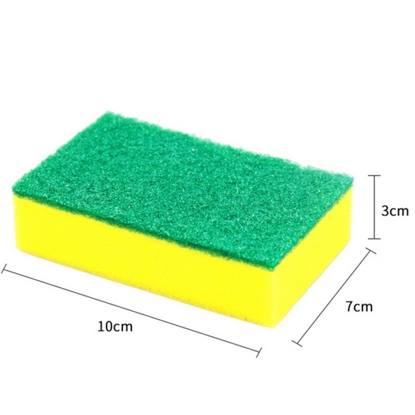 Miếng rửa bát bọt biển rửa bát vàng xanh vệ sinh chén dĩa tiện lợi siêu sạch DANA
