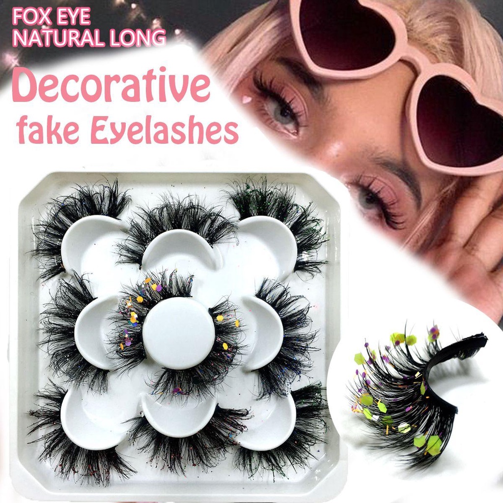 Lông Mi Giả 25mm Trang Điểm Lễ Hội / Ngôi Sao / Bông Tuyết Đính Kim Sa