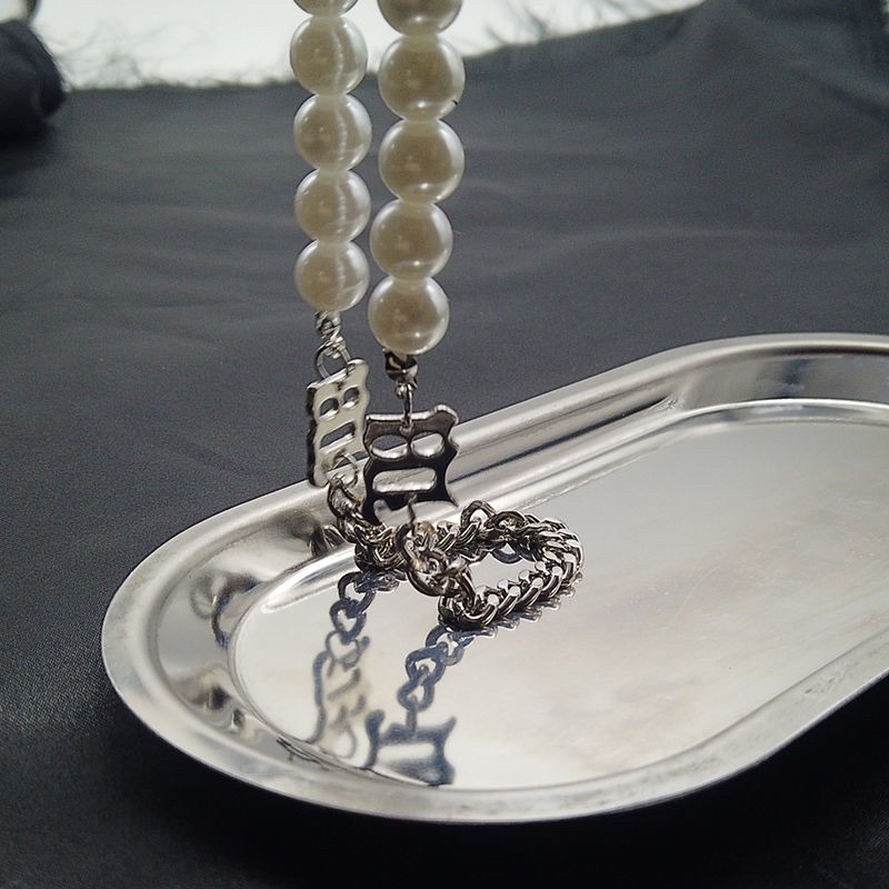 Bộ Vòng cổ/ Vòng tay ROSE chữ B Cho Nam Nữ Unisex