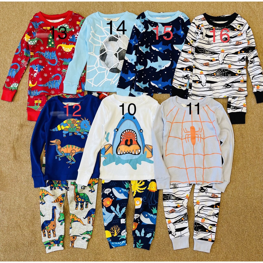 Bộ quần áo cotton borip H.M bé trai xuất dư