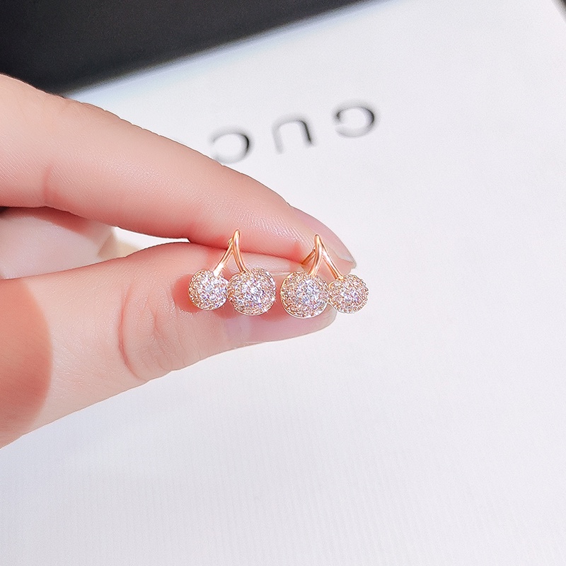 Khuyên tai bạc sterling JIUDUOLAN màu vàng hồng sang trọng không cần xỏ phong cách Hàn Quốc thời trang cho nữ