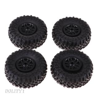 4pc Black RC 1:12 Tyre Tires & Wheels For D90 MN90 91 RC Car Truck Crawler