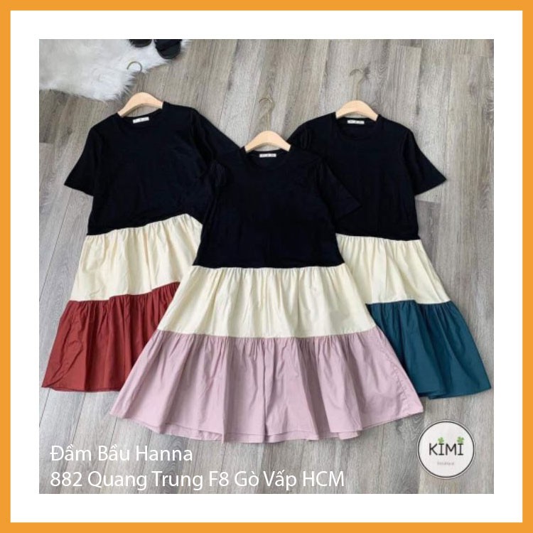 [SIZE 60-85KG] Đầm bầu thun mặc ở nhà baby doll big size dễ thương cho mẹ bầu trẻ chất thun cotton cao cấp thoáng mát