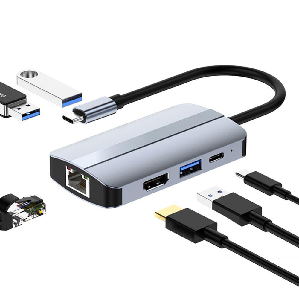 Bộ Chia Cổng USB Type-C 3.0 4K HDMI 6 Trong 1 Tiện Dụng Cho Laptop PC