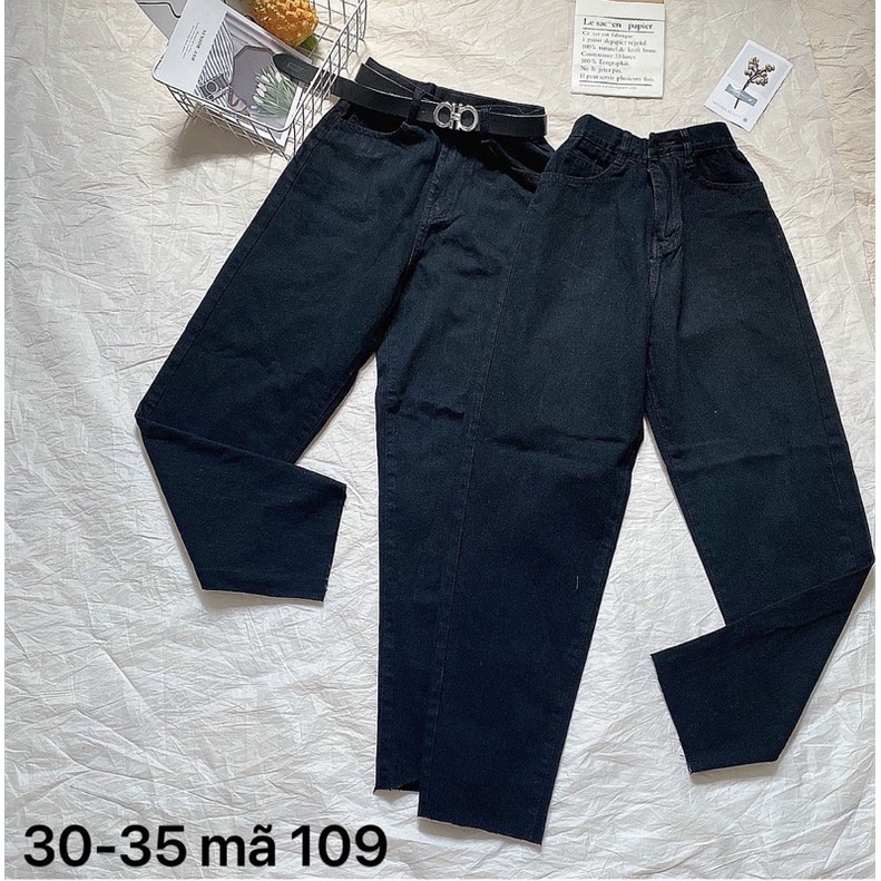 QUẦN BAGGY BIGSIZE 3 MÀU VNXK✈️Freeship Quần Jeans Nữ Bigsize Trơn Basic VNXK Cao Cấp ms 109