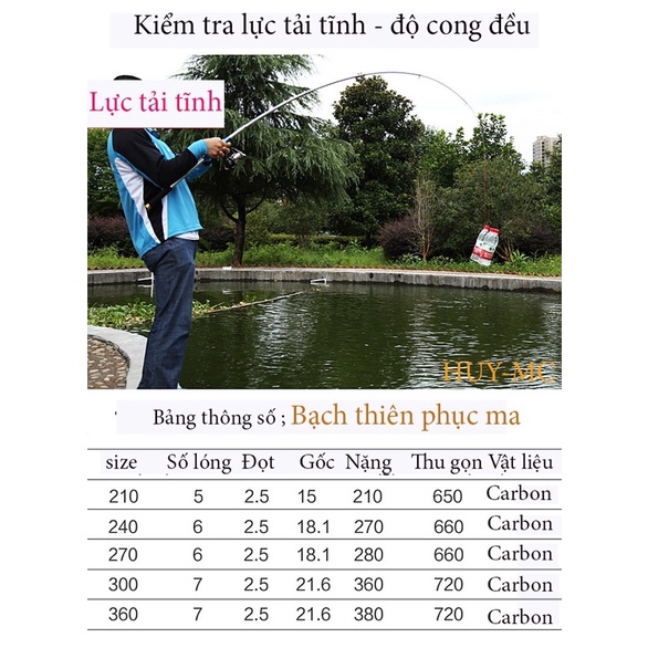 cần MC BẠCH THIÊN PHỤC MA - Cần câu máy hàng hãng