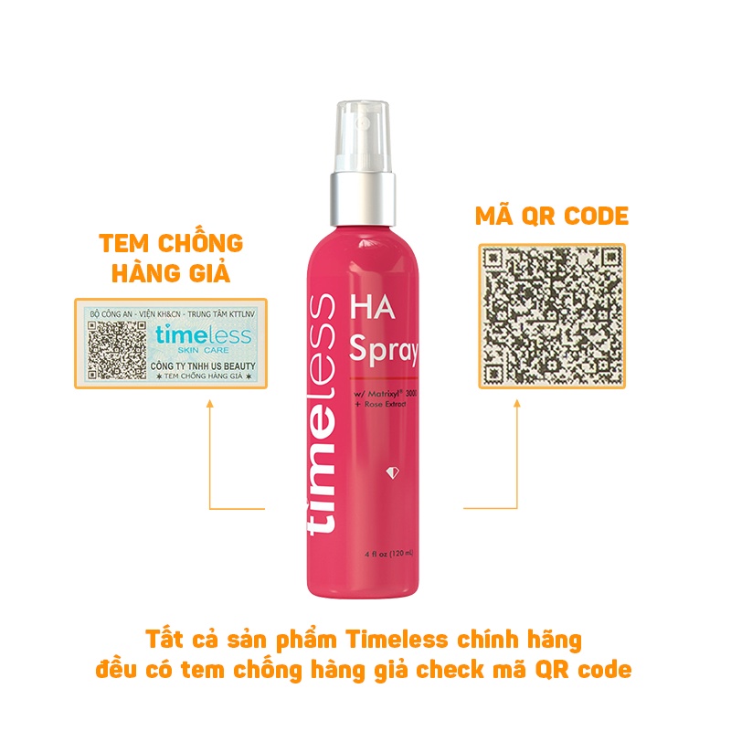 Xịt Khoáng Timeless HA-SPRAY (120ml)