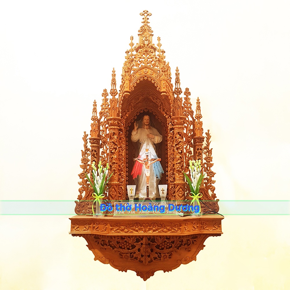 Đèn ly điện thủy tinh Công Giáo 15cm  - Đồ thờ Hoàng Dương