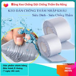 Cuộn băng keo dính siêu chắc đa năng chống thấm cao cấp: vá chậu thủng, ống nước rò, mái tôn dột