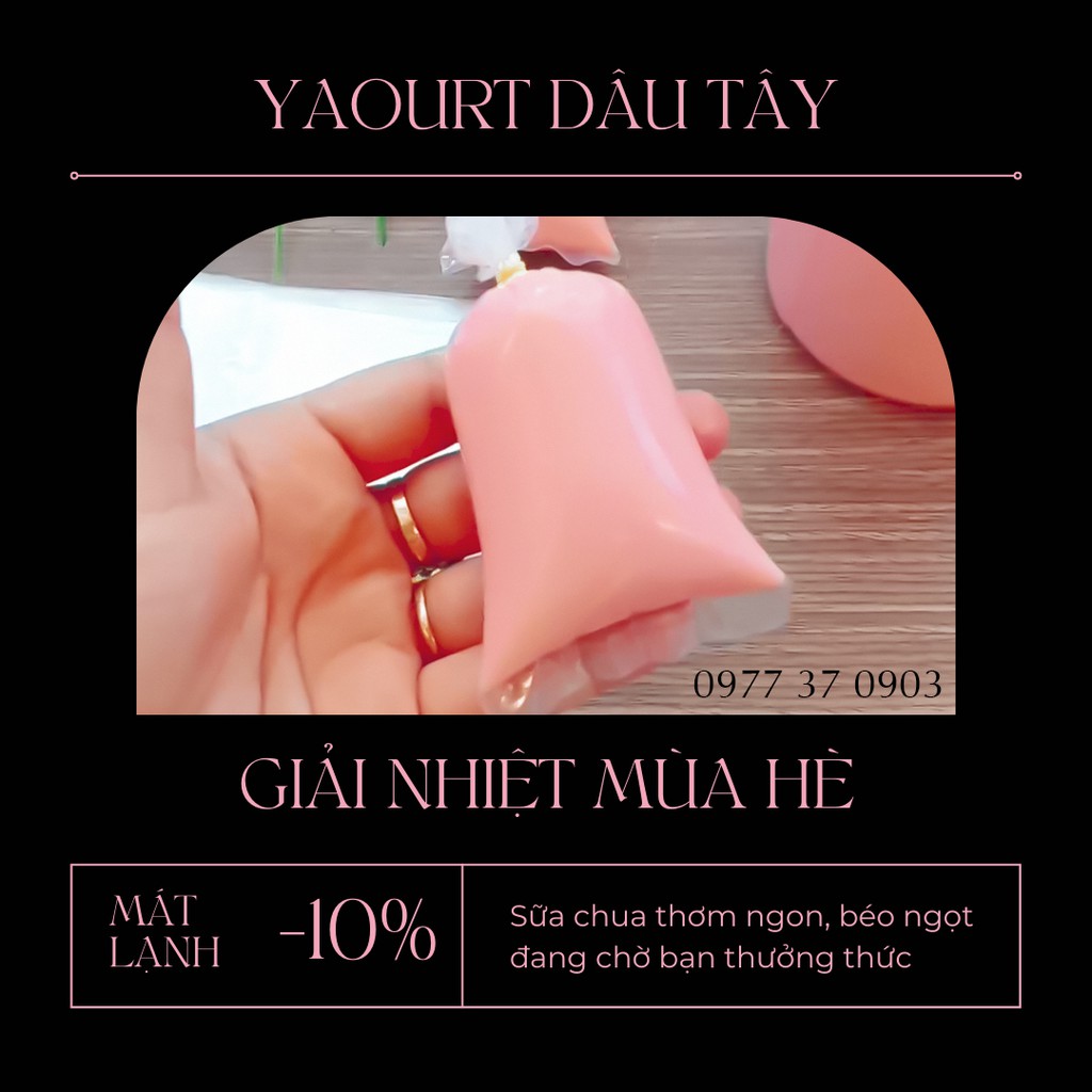 Yaourt Dâu Tây (sữa chua bịch) nhà làm - 100% từ sữa bò tươi nguyên chất và chanh dây tự nhiên | BigBuy360 - bigbuy360.vn