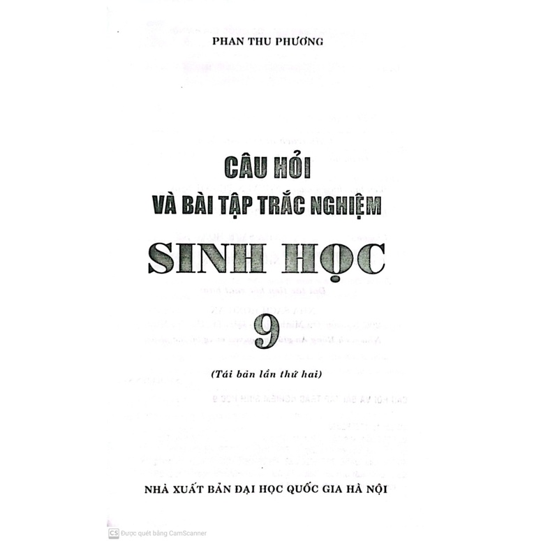 Sách - Câu hỏi và bài tập trắc nghiệm sinh học 9