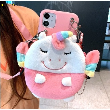 Ốp điện thoại TPU mềm có dây đeo và ví hình kỳ lân/vịt Donald/corgi cho Xiaomi Redmi Note 10 Pro Max 10S Mi 11 Lite