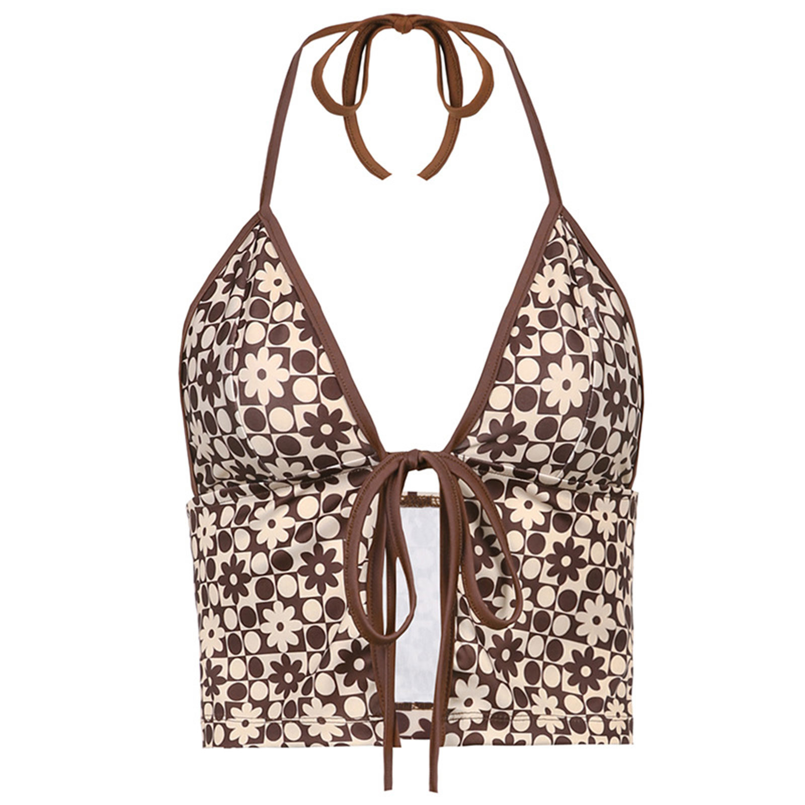 Áo Lửng Hai Dây In Họa Tiết Thời Trang Quyến Rũ Dành Cho Nữ | BigBuy360 - bigbuy360.vn