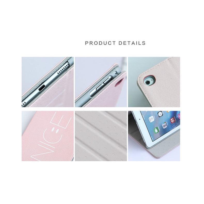 Bao da máy tính bảng Lykry  nắp lật hình mặt cười dành cho Ipad Air Mini 5 / 2 / 3 / 4 Pro / 9.7 / 10.2 / 11 | BigBuy360 - bigbuy360.vn