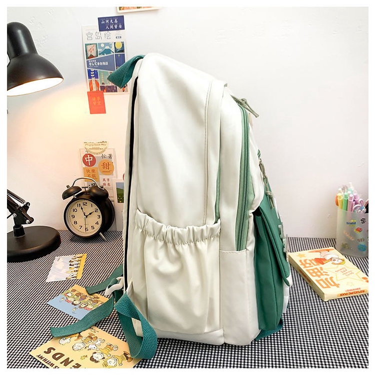 Balo Nữ Fashion, Balo Đi học Nhiều Ngăn, Loại Đẹp Đi Chơi Đựng Laptop Phong Cách Hàn Quốc (Không kèm Gấu)