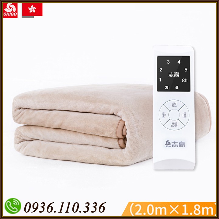 Chăn sưởi điện Chigo 2 vùng nóng độc lập RE0306