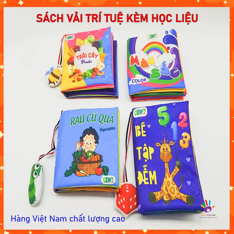 SET PHÁT TRIỂN NGÔN NGỮ- 4 sách vải Song Ngữ hàng Việt Nam chất lượng cao kèm hướng dẫn trò chơi cùng bé