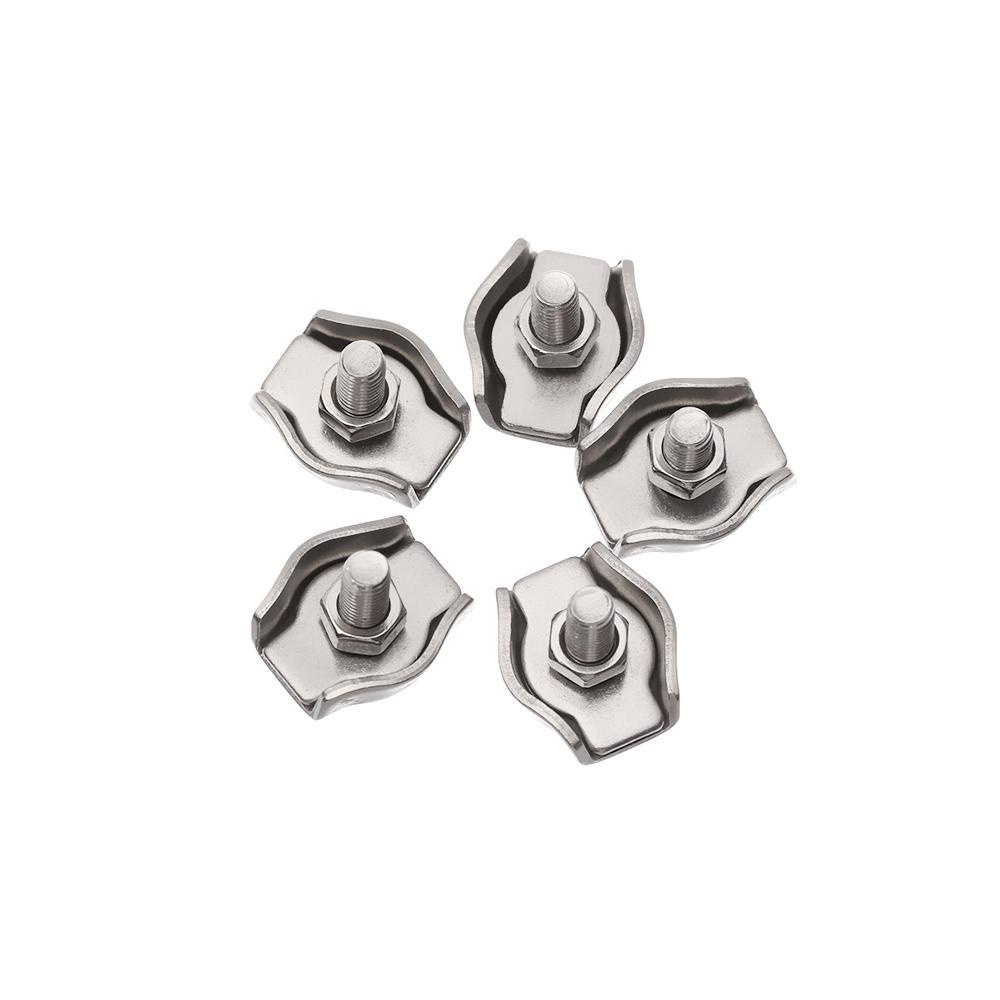 Set 5 Kẹp Dây Thừng Cố Định Bằng Thép Không Gỉ Chống Trượt