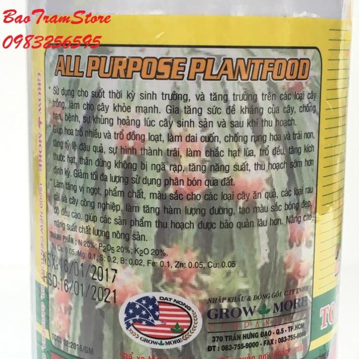 Phân bón lá cao cấp NPK Growmore 20-20-20 hộp 500g