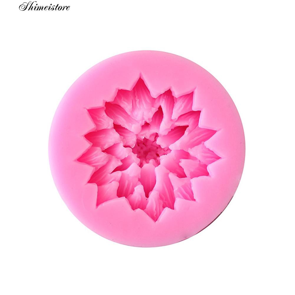 Khuôn Làm Bánh Chất Liệu Silicone Hình Bông Hoa 3D Dễ Thương