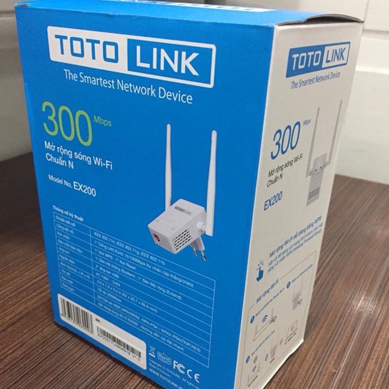 Bộ Kích Sóng Wifi Repeater 300Mbps Totolink Ex200 - Hàng chính hãng, bảo hành 24 tháng | WebRaoVat - webraovat.net.vn