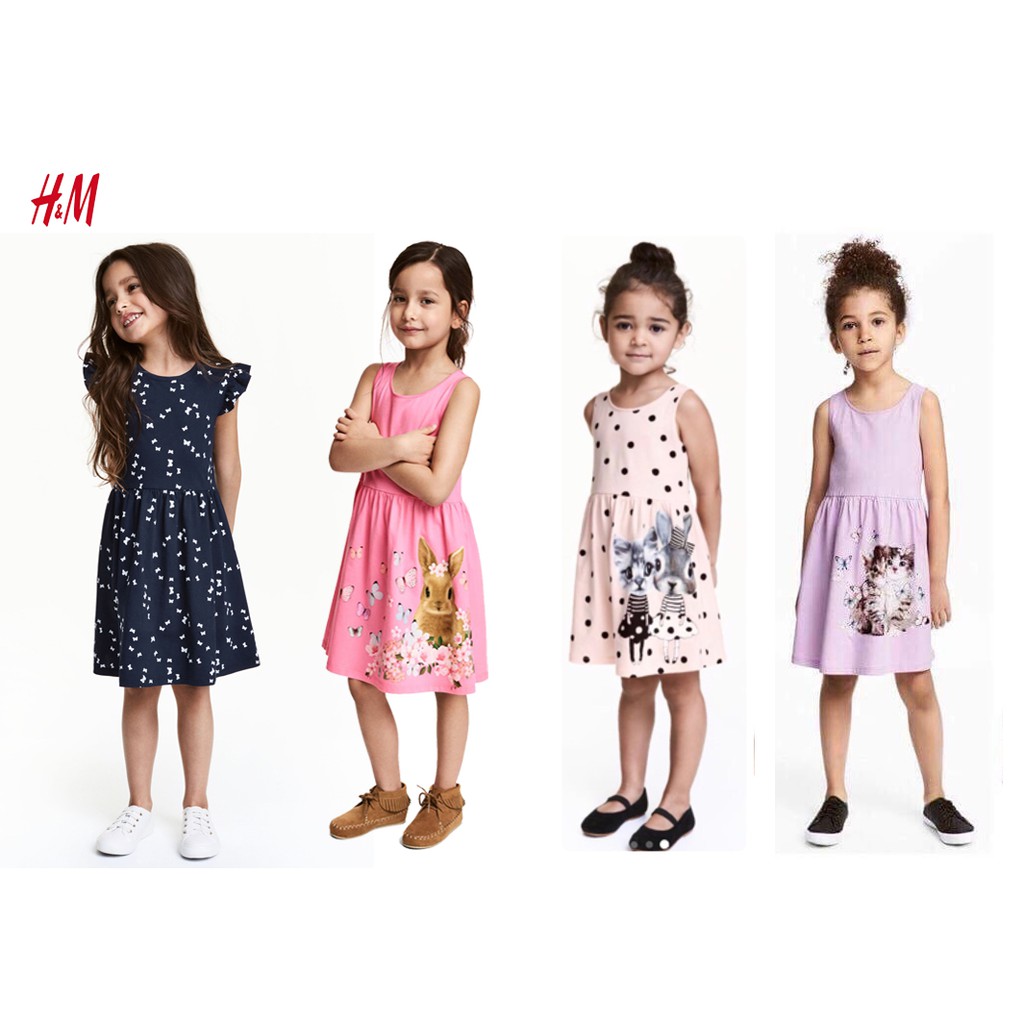 Đầm thun bé gái HM xuất xịn