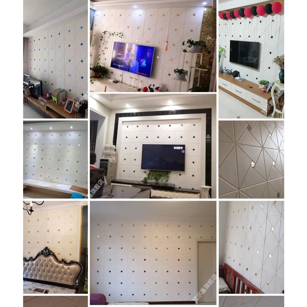 Giấy Dán Tường 3D Chống Nước Chống Ẩm Trang Trí Nội Thất