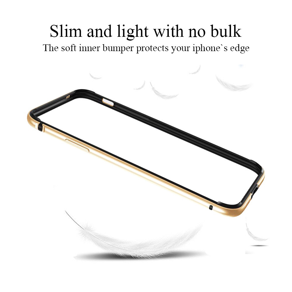 Ốp điện thoại silicon viền nhôm chống sốc cao cấp sang trọng dành cho iPhone 6 6s 7 8 Plus X XS XR XS MAX