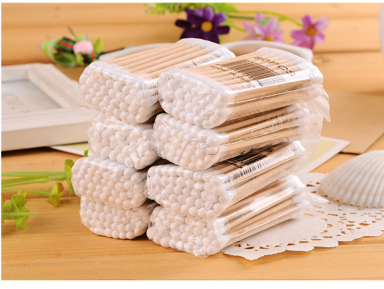 60pcs 2 pack (Hàng Mới Về) Mút Trang Điểm Bằng Cotton Hai Đầu Tiện Dụng
