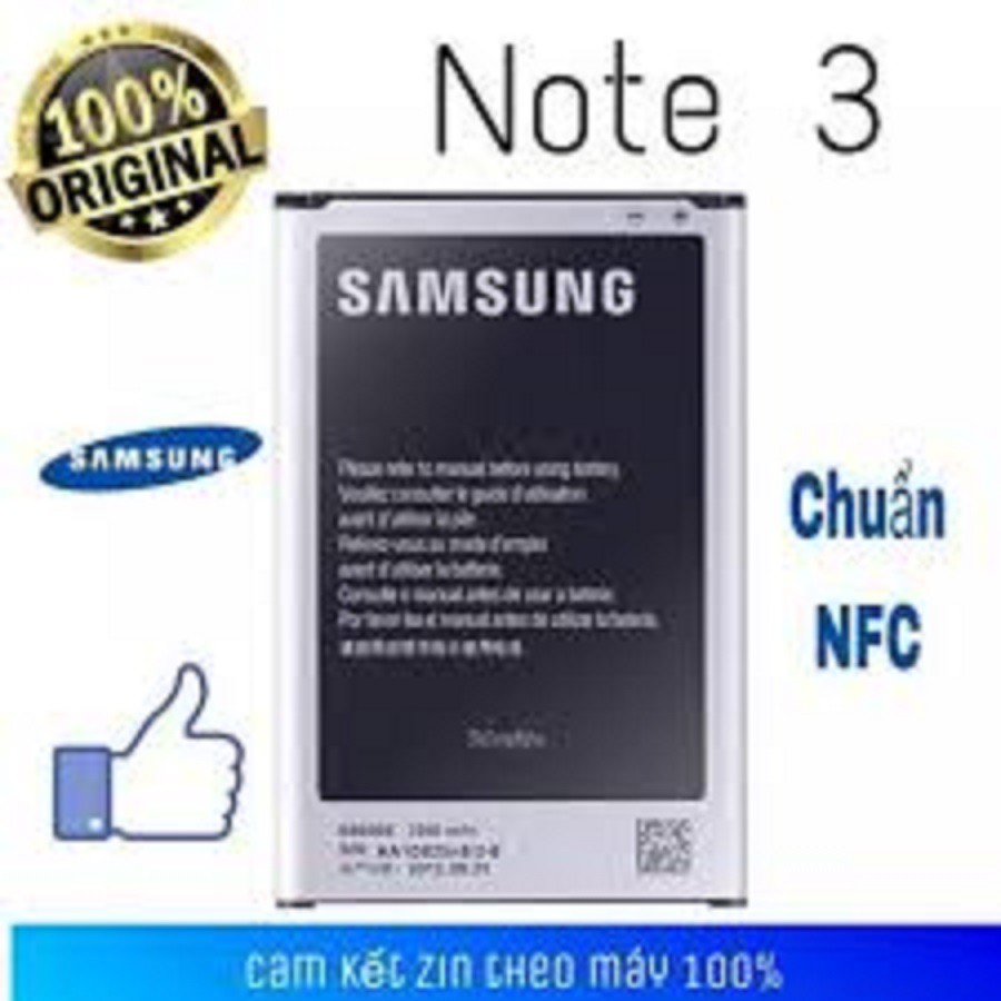 Pin Công ty Samsung Galaxy Note 3 zin Chính Hãng - Bảo hành 12 tháng