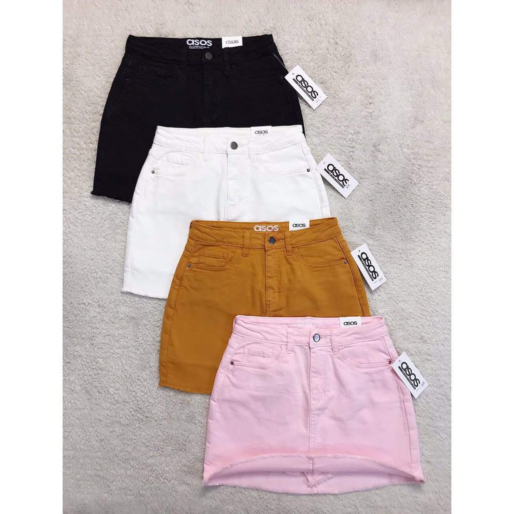 CHÂN VÁY JEAN TRẮNG ĐEN GẤU LAI TUA | BigBuy360 - bigbuy360.vn