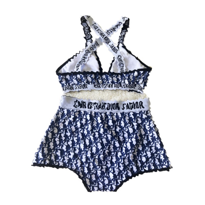 DUNEA DUNEA Bộ Đồ Bơi Thể Thao Lưng Cao In Chữ Thời Trang Cho Nữ