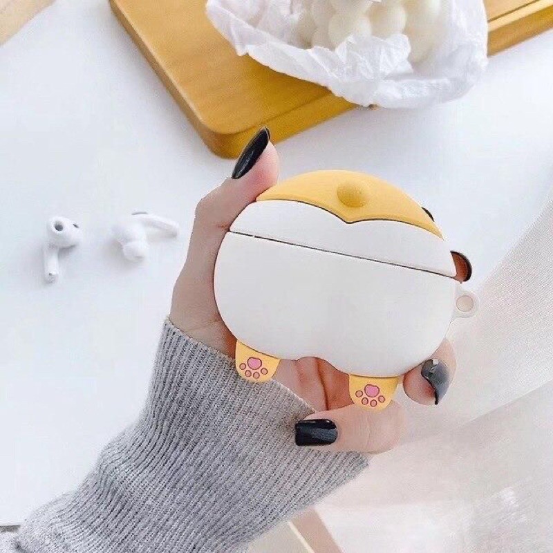 VỎ BAO ĐỰNG AIRPODS 1/2/PRO HÌNH MÔNG CORGI