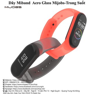 Dây Miband Aero Glass Mijobs-Trong Suốt