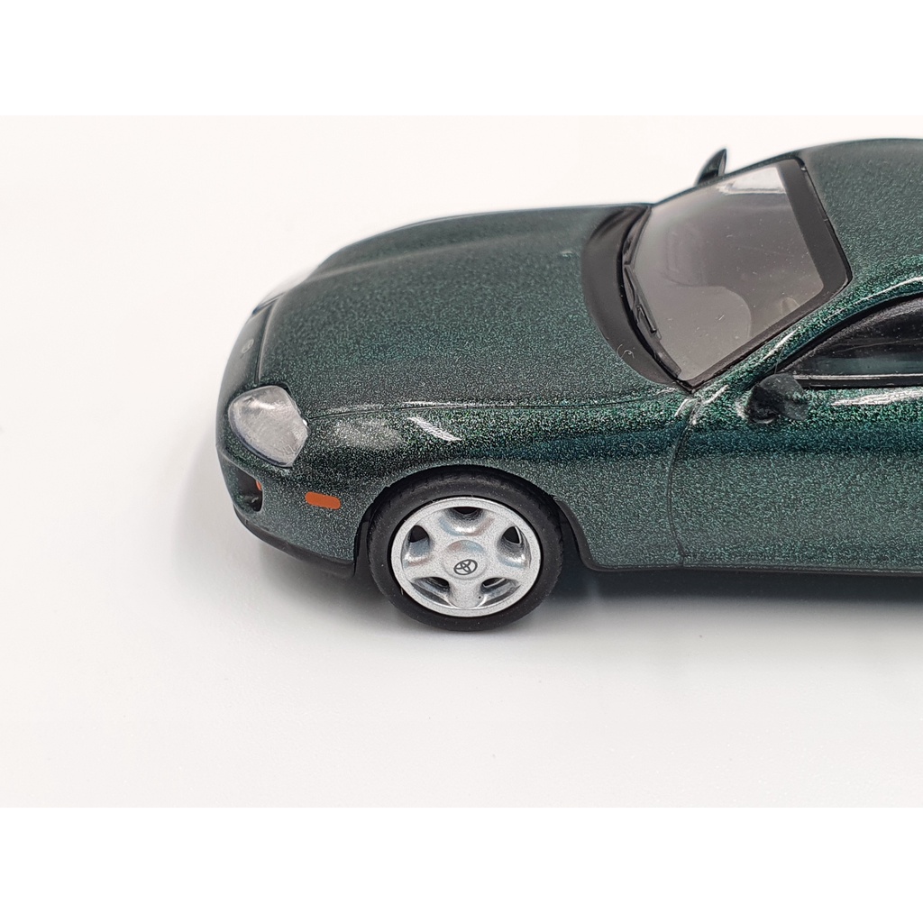 Xe Mô Hình Toyota Supra (JZA80) Dark Green Peart Metallic LHD 1:64 Mini GT (Dark Green)