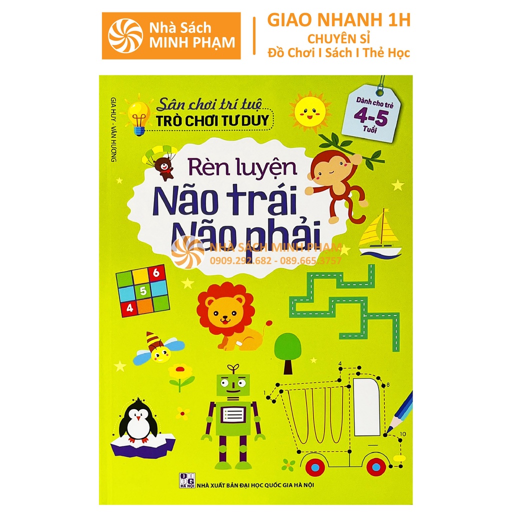 Sách - Sân chơi trí tuệ rèn luyện não trái não phải cho bé từ 3-6 tuổi