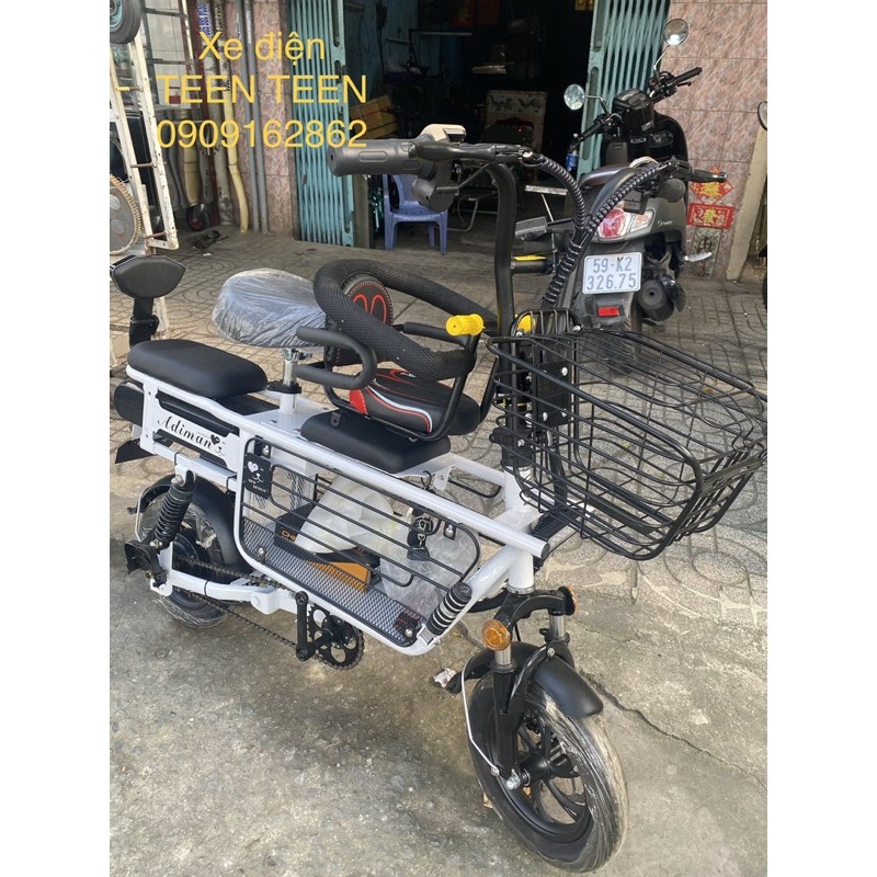Ghế em bé ráp xe điện Adiman trước và sau