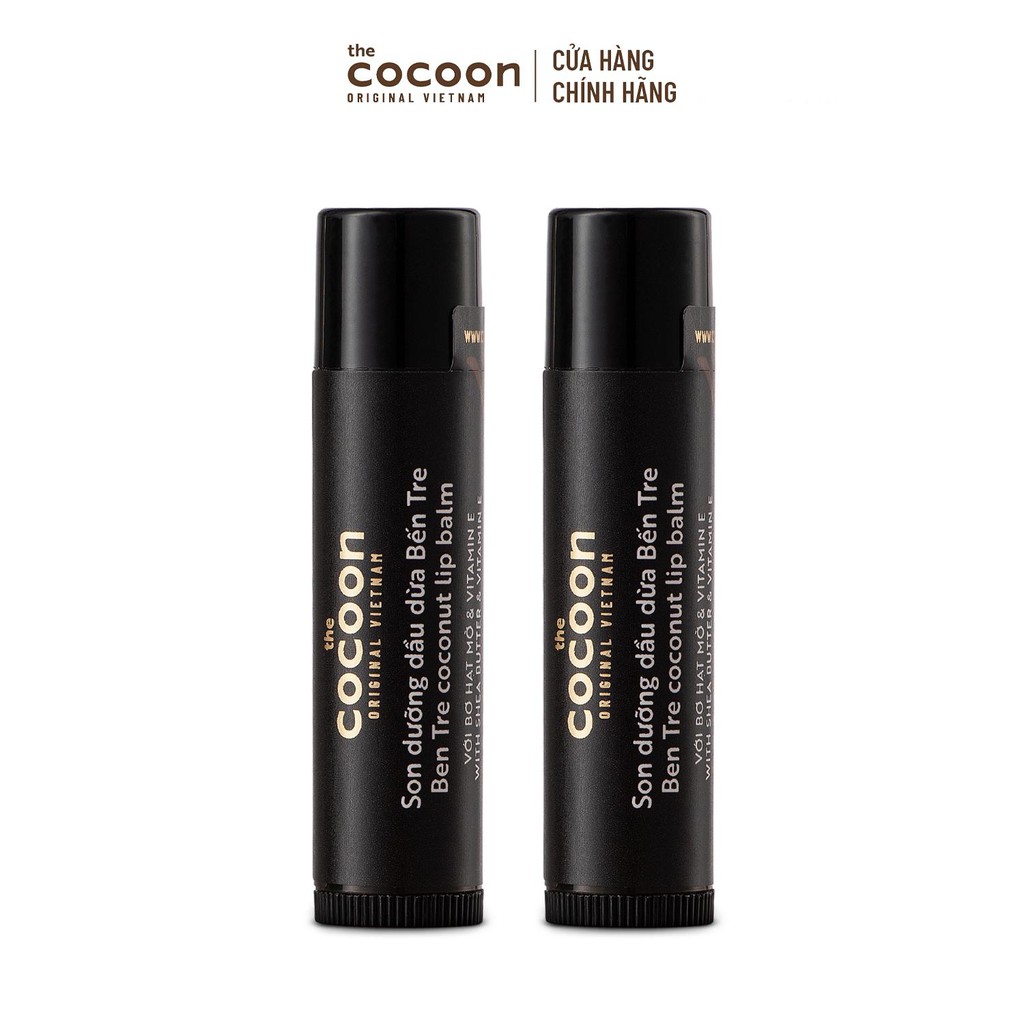 Combo 2 thỏi Son dưỡng dầu dừa Bến Tre Cocoon 5g/thỏi