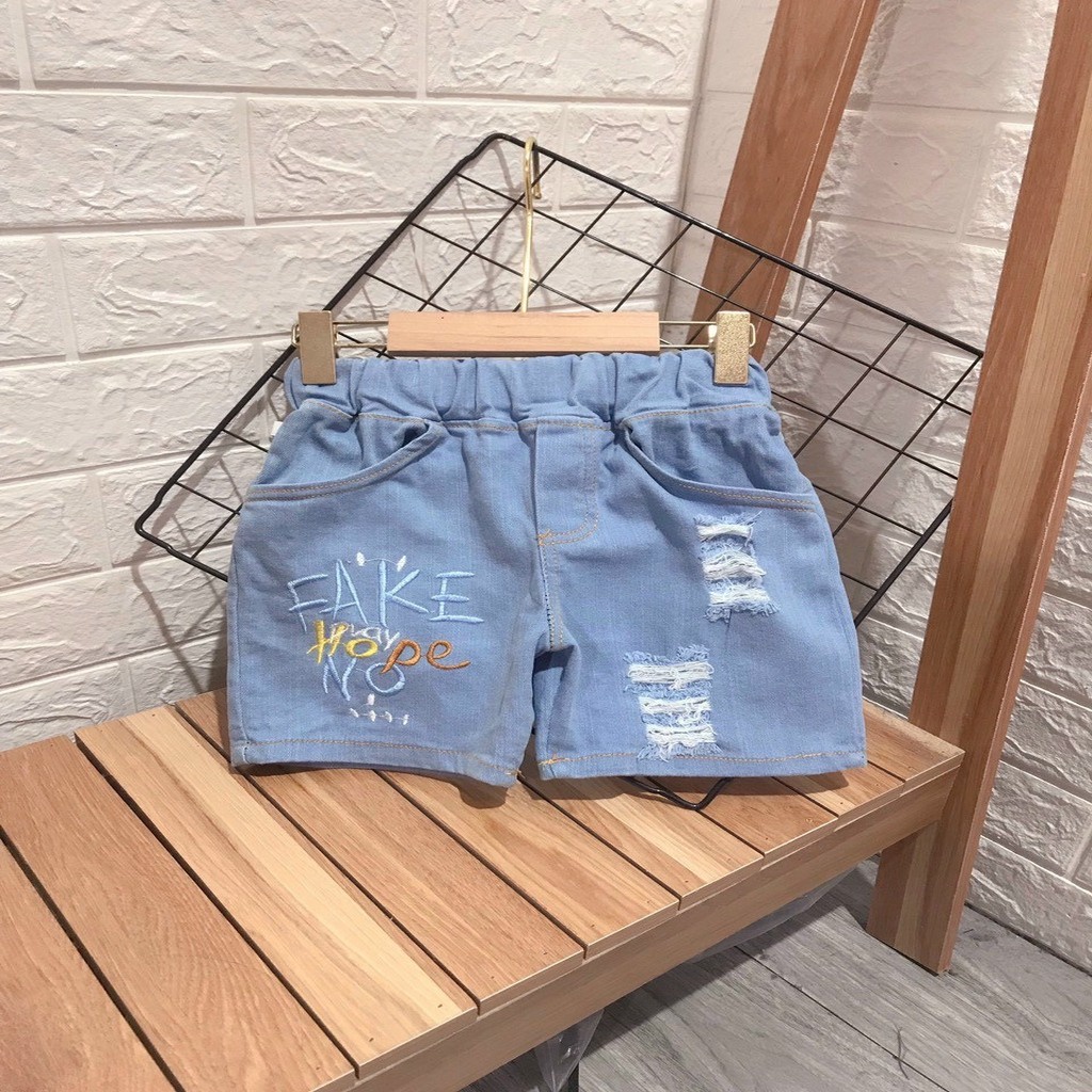 Quần Sooc Jean,Quần Đùi FAKE Cho Bé Trai Và Bé Gái Từ 10-25kg.Set quần trẻ em FK2104 BINBON KIDS