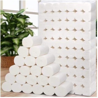 Giấy vệ sinh trắng siêu mềm, siêu dai 1 bịch 50 cuộn hàng loại 1 2,5kg