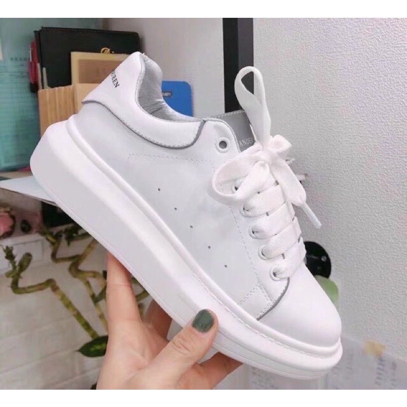 Giày Thể thao nam nữ MC 3 sọc đen bạc cao cấp thời trang