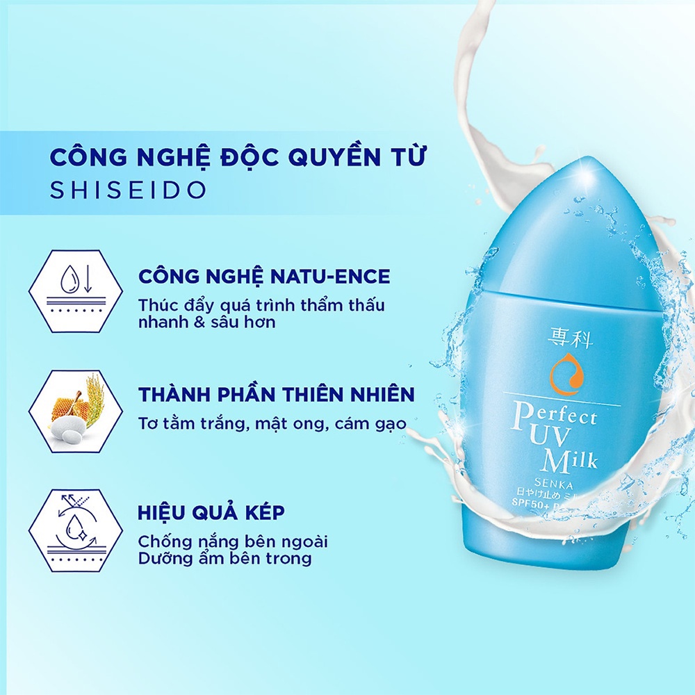 Kem Chống Nắng Senka Perfect UV Dạng Sữa 40ML & Gel 80ML & Essence 50G | BigBuy360 - bigbuy360.vn