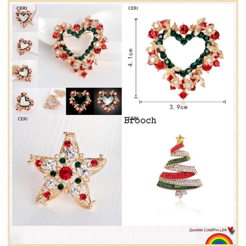 1 Ghim Cài Áo Hình Người Tuyết / Ngôi Sao Đính Đá Thời Trang Ghim Cài Áo Hình Vòng Hoa / Người Tuyết / Trái Tim Đính Đá Nhân Tạo Thời Trang Cho Chr Đính Đá