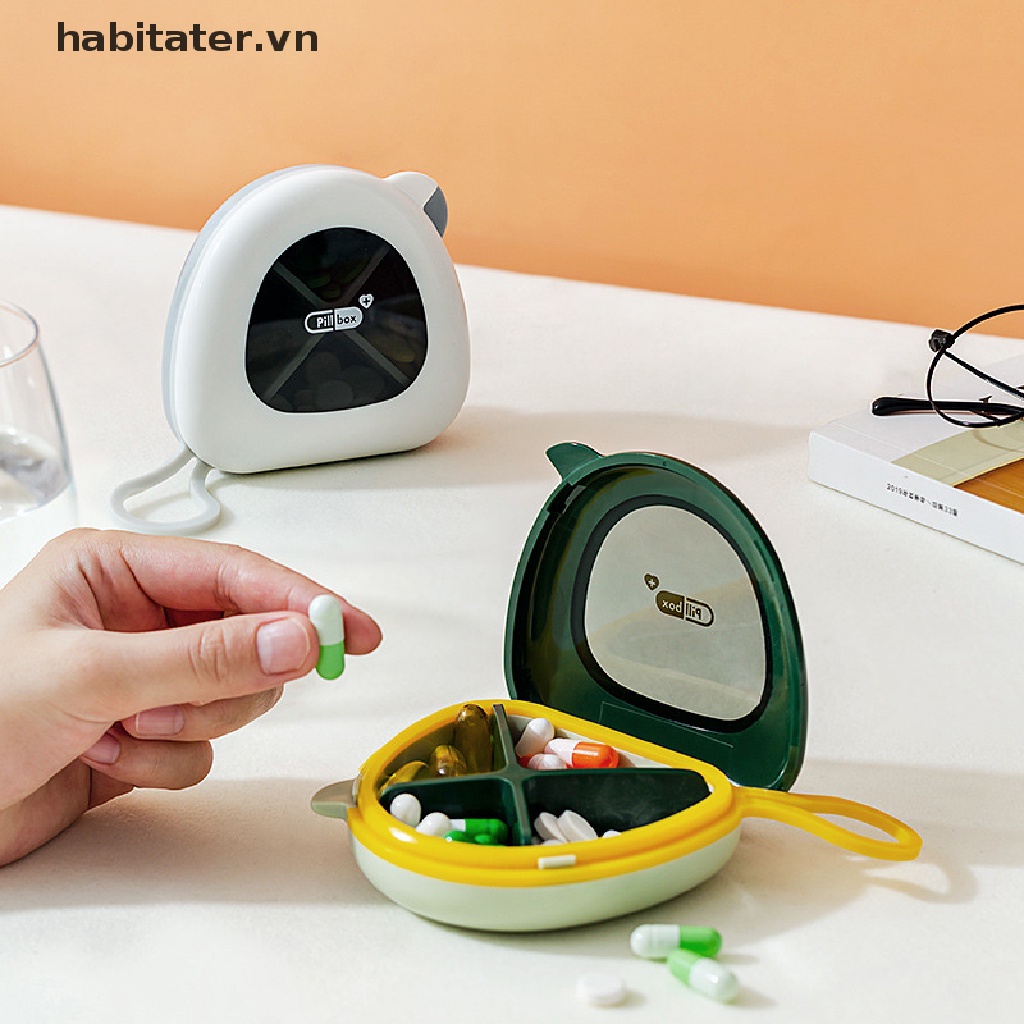 Hộp Đựng Thuốc 4 Ngăn Chống Thấm Nước