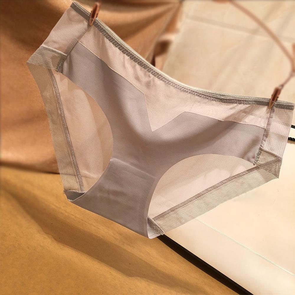 OCEANMAP Quần Lót Chất Liệu Cotton Lụa Không Đường May Thời Trang Dành Cho Nữ