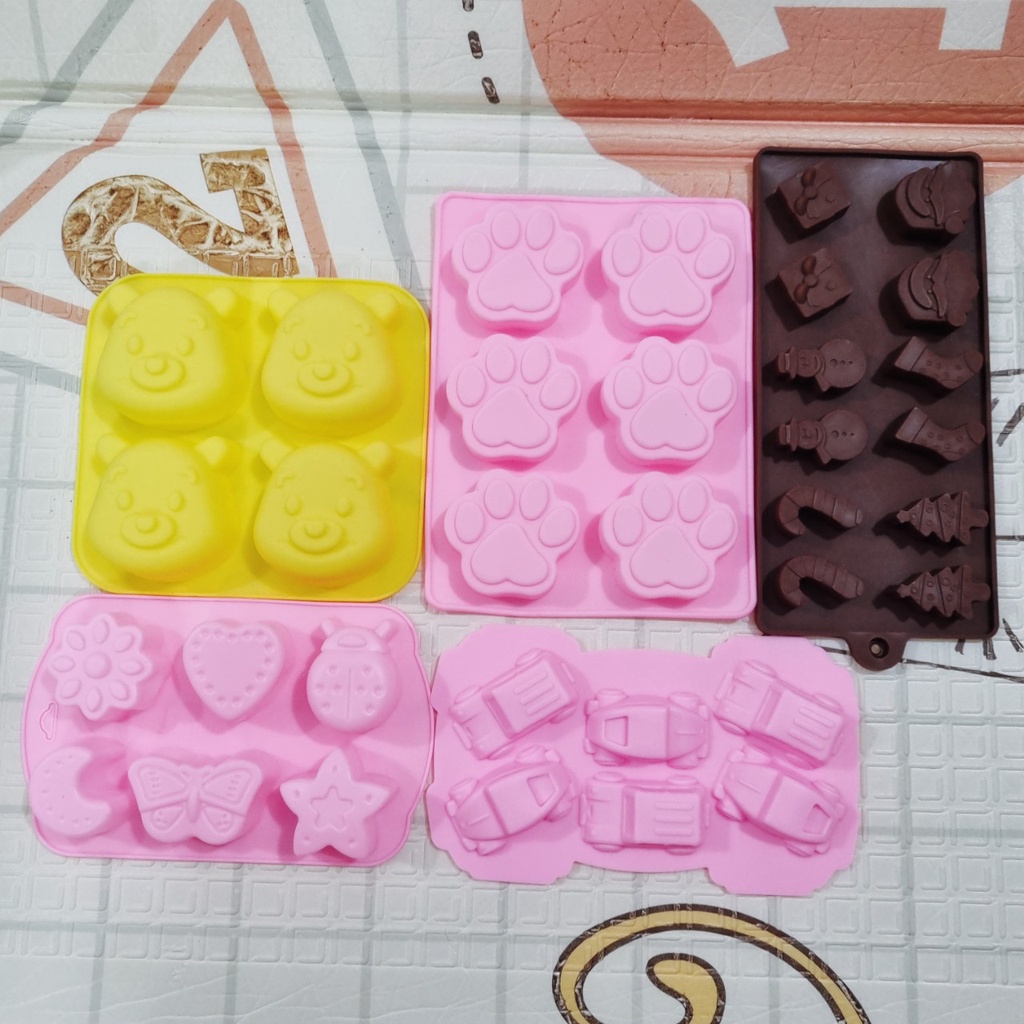 Khuôn Silicon Làm Pudding, Khuôn Silicon Làm Kẹo Dẻo Thạch Socola
